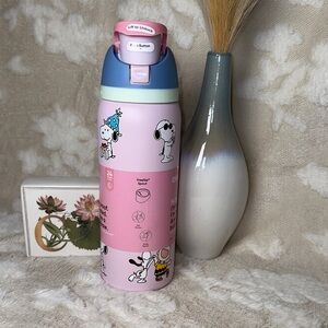 Owalo Snoopy Pink & Blue Insulated Water Bottle